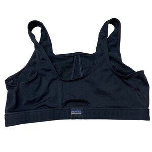 Vintage Patagonia Sports Bra 36/38 CD Black Straps Yoga Gym Made In USA Unpadded